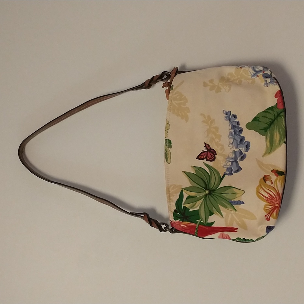 Fossil Vibrant Floral Canvas Handbag
